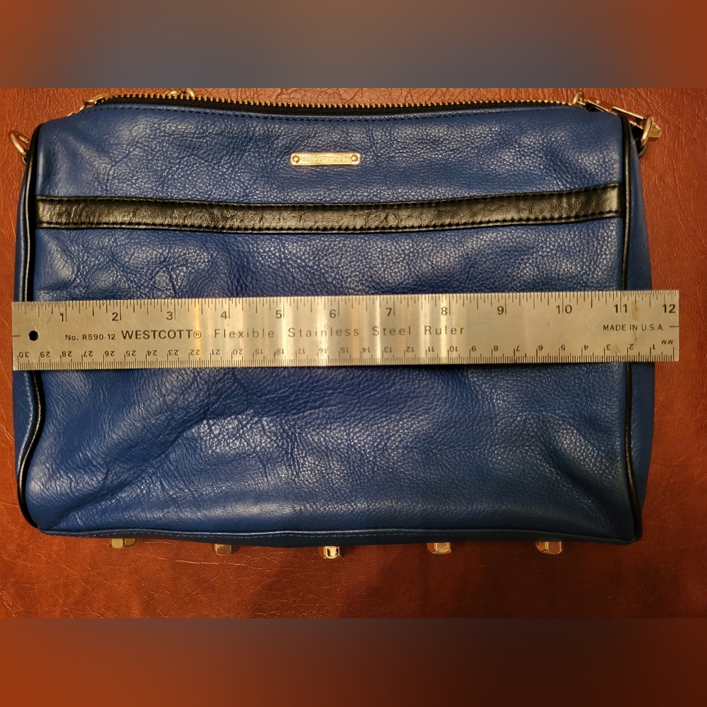 Blue Leather Large Mac Bag - Picture 9 of 9